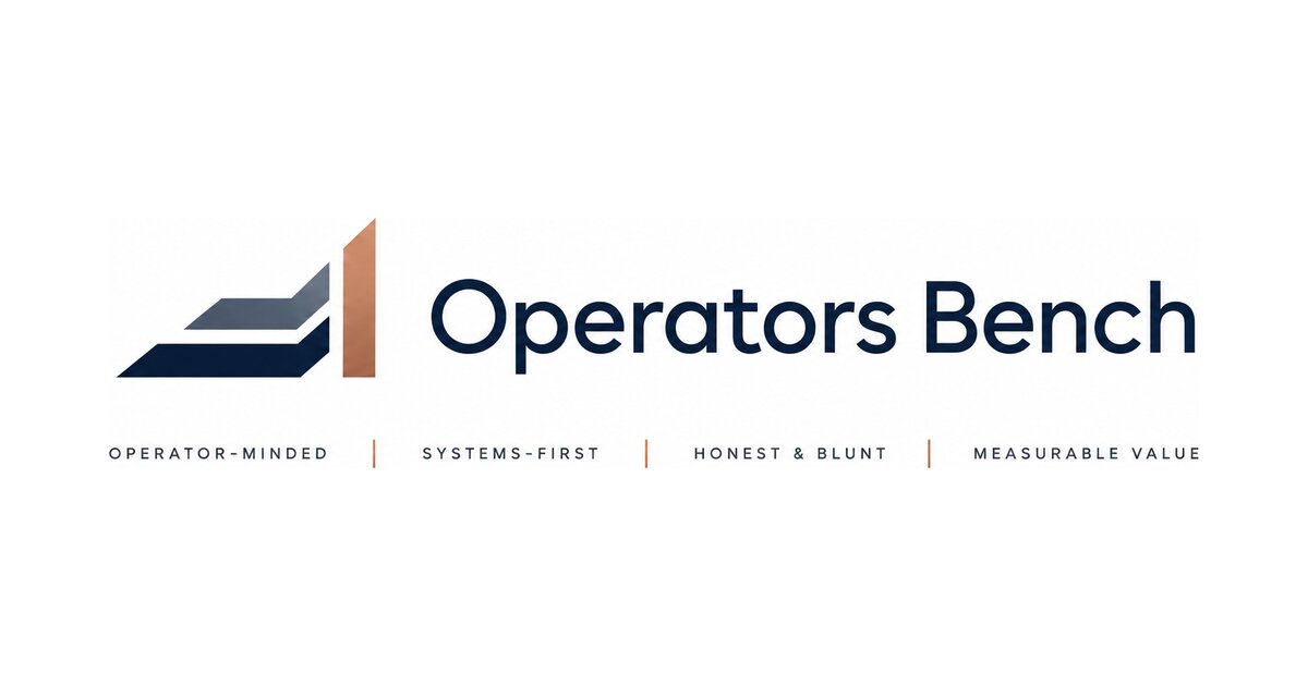 Operator's Bench, systems-first AI consulting for small businesses